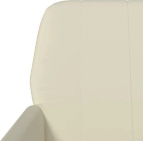 vidaXL Πολυθρόνα Κρεμ 61x78x80 εκ. από Συνθετικό Δέρμα