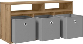 vidaXL Χαμηλό γραφείο 87 x 27,5 x 43 εκ Artisan Oak