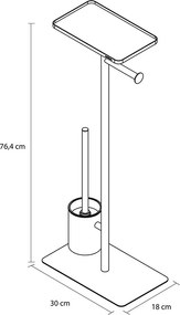 Brix black σταντ χαρτιού υγείας + πιγκάλ με ράφι Sealskin