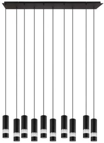 Φωτιστικό Οροφής - Ράγα 39707 Bernabeta GU10/10 Black Eglo Metal, Glass