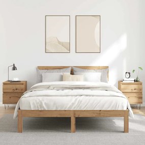 Κομοδίνα 2 τεμ. τεχνίτης Δρυς 40 x 35 x 50 εκ από Επεξεργ. Ξύλο - Καφέ