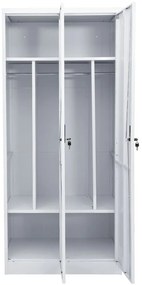 vidaXL Ντουλάπα Ανοιχτό Γκρι 80 x 50 x 180 εκ. από Χάλυβα