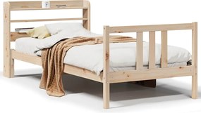 vidaXL Πλαίσιο Κρεβατιού Κεφαλάρι 75x190εκ. Μασίφ Πεύκο