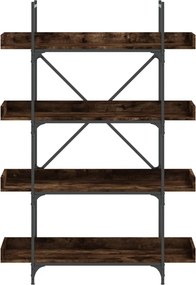 vidaXL Βιβλιοθήκη 4 Επιπέδων Καπν. Δρυς 100x33x145,5 εκ. Επεξεργ. Ξύλο