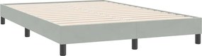 vidaXL Κρεβάτι Boxspring χωρίς Στρώμα Ανοιχτό Γκρι 140x220 εκ.