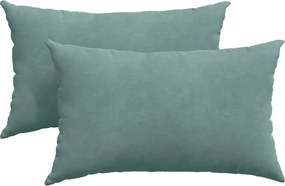 vidaXL Μαξιλάρι Καναπέ 2 pcs Θαλασσί 50 x 30 cm Υφασμάτινο Κορντουρά