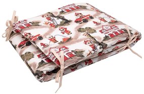 Πάντα Κούνιας Μάρσαλ Beige-Red Viopros 40x165cm 100% Cotton