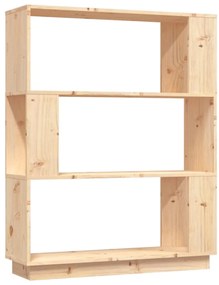 vidaXL Βιβλιοθήκη/Διαχωριστικό Χώρου 80x25x101 εκ. Μασίφ Ξύλο Πεύκου