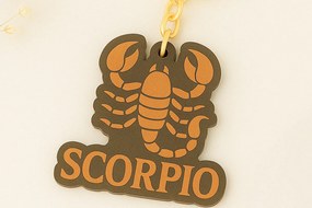 Intra απο ξύλο plywood 3mm-4mm πάχος – Scorpio Zodiac Keychain Δίασταση  5x5 cm INTRAFABR-120350517
