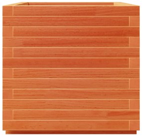 vidaXL Ζαρντινιέρα Καφέ Κεριού 50x50x49,5 εκ. από Μασίφ Ξύλο Πεύκου