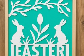 Σετ των 3 Intra απο ξύλο plywood 3mm-4mm πάχος - Cricut Πασχαλινή διακόσμηση τοίχου  Cut  Δίασταση 4x4 cm INTRAFABR-120080035