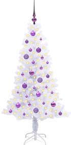 vidaXL Τεχνητό Χριστουγεννιάτικο Δέντρο Λευκό 150 cm PVC και Χάλυβας