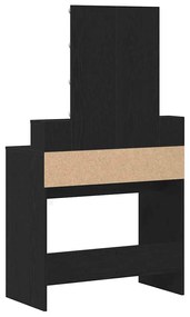 vidaXL Κομμωτήριο Μαύρη δρυς 80 x 41 x 144.5 εκ Επεξεργασμένο ξύλο