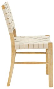 Καρέκλα Brane pakoworld ξύλο sonoma antique-έδρα pu εκρού