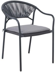 Πολυθρόνα Με Μαξιλάρι Molly Ε6713,2 55x61x85cm Anthracite-Grey