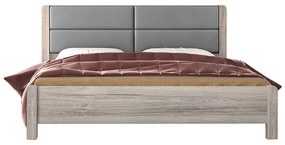 Bed BALMON Σκούρο Δρύς, 150x200 εκ., Μπέζ, χωρίς Μπαούλο