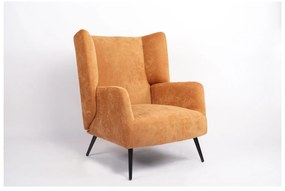 Πολυθρόνα ArteLibre NORA Πορτοκαλί Ύφασμα/Μέταλλο 100x80x89cm