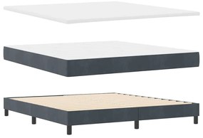 vidaXL Κρεβάτι με Ελατήρια και Στρώμα Μαύρο 100x200 εκ. Βελούδο
