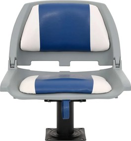 vidaXL Κάθισμα Σκάφους Πτυσσόμενο 4 τεμ. Μπλε/Λευκό 48x51x41 εκ.