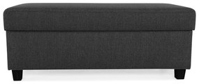 Σκαμπό Scandinavian Choice C182, Μαύρο, 42x51x120cm, Ταπισερί, Πόδια: Πλαστική ύλη, Κουτί αποθήκευσης | Epipla1.gr