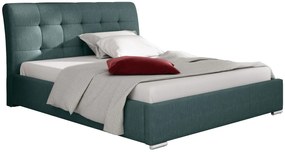 Επενδυμένο κρεβάτι Amber-Petrol-160 x 200