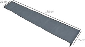 Κάλυμμα ομπρέλας κήπου Αδιάβροχο φερμουάρ Oxford Polyester 70" Γκρι