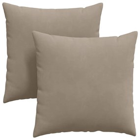vidaXL Μαξιλάρι Καναπέ 2 pcs Taupe 80 x 80 cm ύφασμα