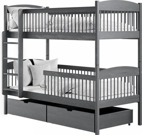 LUNA 80x180 graphite bunk bed Lano Furniture