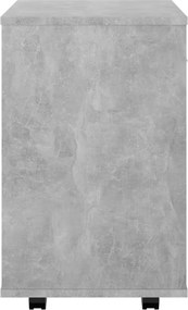 vidaXL Ντουλάπι Τροχήλατο Γκρι Σκυρ. 46 x 36 x 59 εκ. από Επεξ. Ξύλο