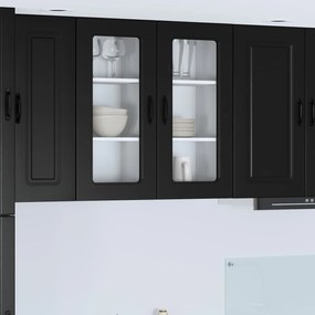 Ντουλάπα Κουζίνας Kalmar 2 pcs Μαύρο 40 x 31 x 80 εκ.