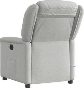 vidaXL καρέκλα ανάκλισης μασάζ Cloud Grey Fabric