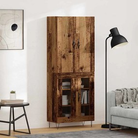 VidaXL Highboard 2 τμχ. Παλιό ξύλο 69,5 x 34 x 180 εκ.