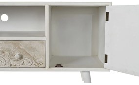 Τηλεόραση DKD Home Decor Λευκό Μπεζ 136 x 40,5 x 52 cm