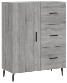 vidaXL Ντουλάπι Γκρι Sonoma 69,5 x 34 x 180 εκ. Επεξεργασμένο Ξύλο