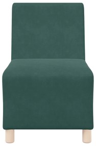 vidaXL Καναπέδες 3 pcs Σκούρο πράσινο 55 x 74 x 82 εκ. Βελούδο