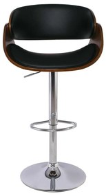 Σκαμπώ Bar JOY Καρυδί/PU Μαύρο 58x51x62/92-83/113cm