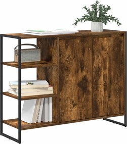 vidaXL Βοηθητικό ντουλάπι Καπνιστό Δρύς 96.5 x 30 x 75 εκ