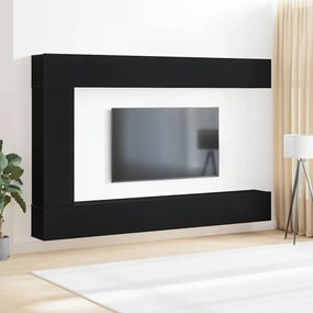 vidaXL Σετ επίπλου τηλεόρασης 9 pcs Μαύρη δρυς 30.5 x 30 x 110 εκ.