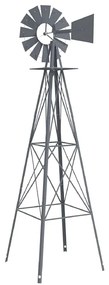 vidaXL Ανεμόμυλος Γκρι 84 x 68 x 245 εκ. Σίδερο