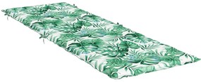 vidaXL Μαξιλάρι Ξαπλώστρας με Σχέδιο Φύλλων από Ύφασμα Oxford
