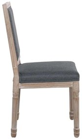 Καρέκλα JAMESON Square Decape/Ύφασμα Γκρι 45x53x95cm (Σετ 2 ΤΕΜ)