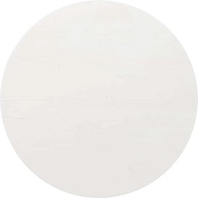 vidaXL Επιφάνεια Τραπεζιού Λευκή Ø80 x 2,5 εκ. από Μασίφ Ξύλο Πεύκου