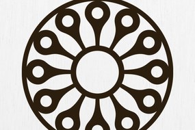 Σετ των 3 Intra απο ξύλο plywood 3mm-4mm πάχος - Σκουλαρίκια λουλουδιών Laser Cut Σχέδιο 15 Δίασταση 3x3 cm INTRAFABR-122818301