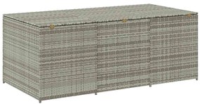 vidaXL Κουτί Αποθήκευσης Κήπου Γκρι 180x90x70 εκ. από Συνθετικό Ρατάν