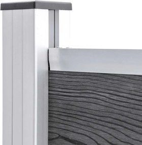 vidaXL Σετ Πάνελ Περίφραξης Γκρι 526 x 146 εκ. από WPC