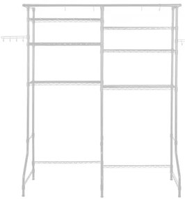 VEVOR Over Washer and Dryer Storage Shelf Two Row 6 Tiers Washer Rack White