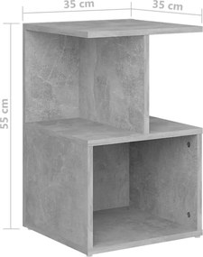 vidaXL Βοηθητικό Ντουλάπι Γκρι Σκυρ. 35 x 35 x 55 εκ. από Επεξ. Ξύλο
