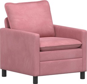 vidaXL Καναπές Ροζ 76 x 81 x 87,5 εκ Βελούδο