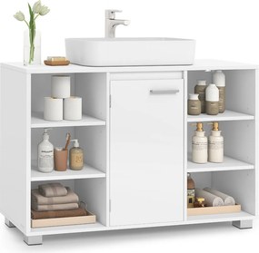 Ντουλάπι Νιπτήρα Μπάνιου Με Ράφι (90x30x60) Vasagle BBK507W01