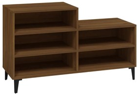 vidaXL Παπουτσοθήκη Καφέ Δρυς 102x36x60 εκ. από Επεξεργασμένο Ξύλο